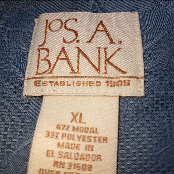 Jos A Bank XL Modal Blend Gray Longsleeves Button Up Men's Dress Shirt - Picture 2 of 7